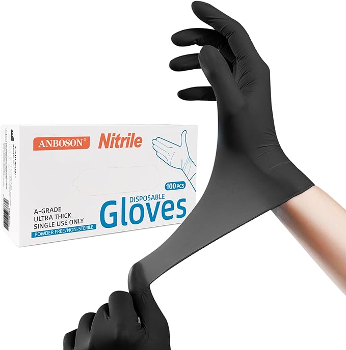 Anbson Black Nitrile Gloves Tattoo REUP